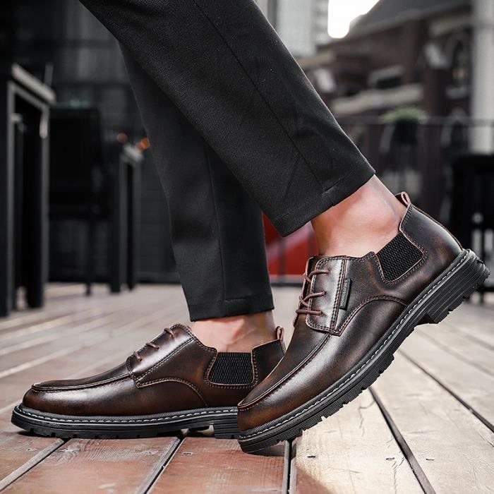 Chaussures Richelieu Homme en Cuir Marron MR Marron Cdiscount