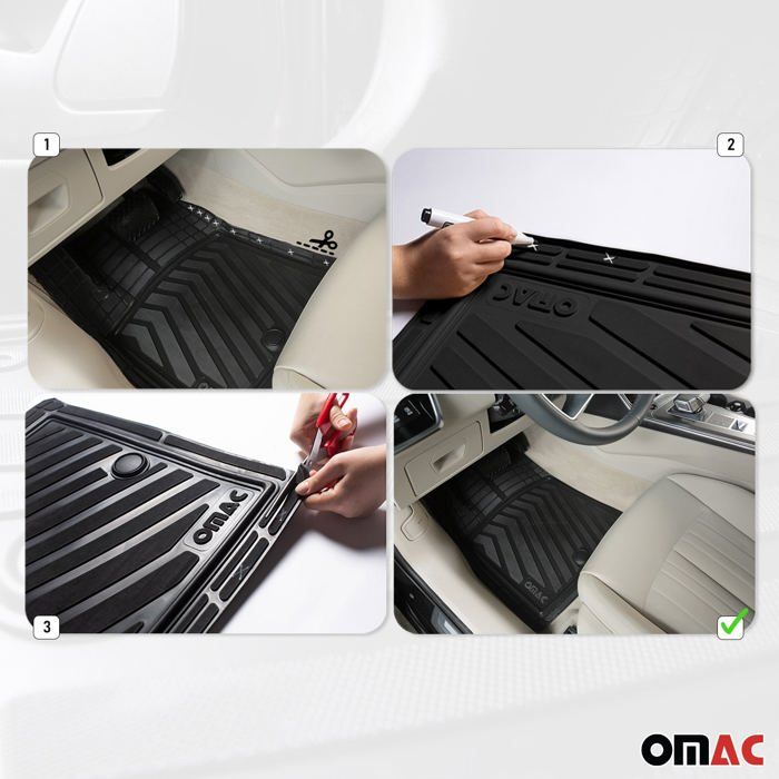 Tapis De Sol Caoutchouc Pour Volvo V40 II (2014+) - Noir Frogum | Neuf Avec Emballage