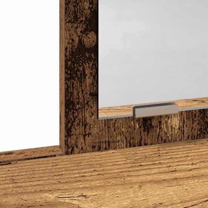 Coiffeuse En Bois Blanc Avec 2 Tiroirs Et Miroir Pivotant - Élégante Et Fonctionnelle Par VidaXL
