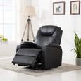 Haute qualité -Fauteuil à bascule de massage Chaise à bascule - Fauteuil Relaxation Noir Similicuir 46942-0