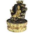Cuque Décoration de fontaine Statue de Bouddha LED Innovante Ornement de Table de Fontaine de Cascade avec Pompe à Eau pour Décor-0