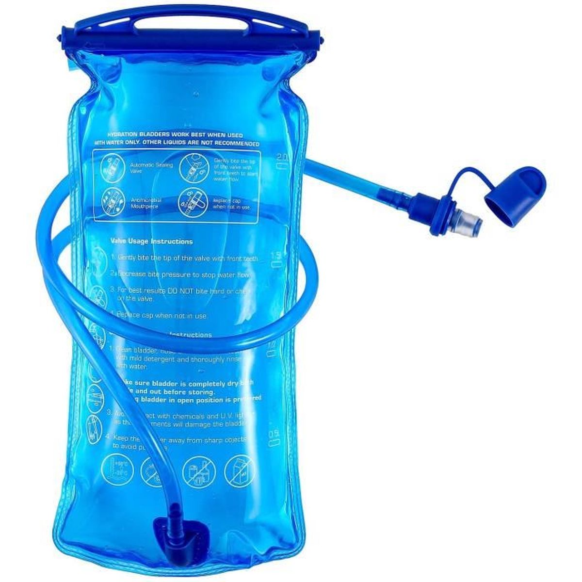 Poche Hydratation,Poche à Eau Portable 2 litres,Poche Eau randonnée,pour Utilisation en