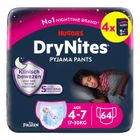 HUGGIES DryNites Couche de Nuit pour Fille 4-7 Ans 17-30 kg (4x16)