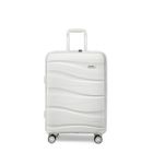 Kono Valise Cabine Grande 76x50x31cm Rigide Polypropylène Valise de Voyage à 4 roulettes et Serrure TSA, 100L, Blanc