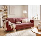 LISA DESIGN Brooke - canapé 3 places - convertible - en velours - Rose