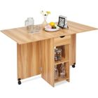 Table à Manger, Table à Manger Pliante Cuisine, Table Mobile à Feuilles Caduques, Chêne Rouge - Mondeer