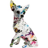 Creative Coloré Graffiti Art Chihuahua Chien Statue de Mode Résine Artisanat Figurine pour Salon Étagère Décor À La Maison Accents