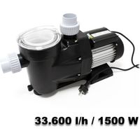 Pompe piscine 33600l/h 1500 watts Pompe filtration