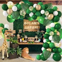 Guirlande de ballons vert et or Jungle Safari - W4227-13 - 76 pièces - Décoration de ballon