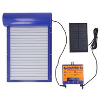 Hililand Porte de poulailler solaire Porte de poulailler automatique Ouvre-porte de poulet à énergie solaire Commande de minuterie