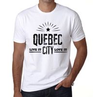 Homme Tee-Shirt Live It Love It Quebec T-Shirt Vintage