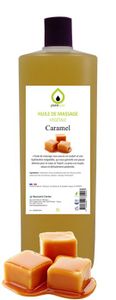 HUILE - LAIT MASSAGE Purespa Huile de Massage végétale parfumée Caramel - 100% Massage Naturelle Bio relaxante et exotique