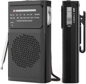 Mini Radio FM Portable - Lecture MP3 Par Carte SD - USB Rechargeable - Écran LCD Rétroéclairé - Compacte 4,2x8cm - 10
