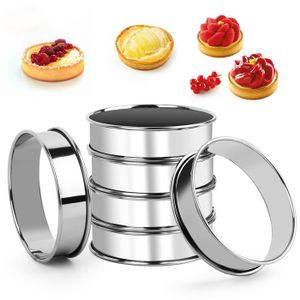 Accessoire Baking Réutilisable 8 Pcs Cercle A Tarte, Diy Silicone Moule Tartelette Cercle A Pinceau Cuisine