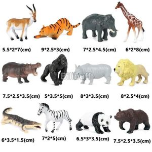 FIGURINE - PERSONNAGE Figurines de la jungle-T - Figurines d'animaux sauvages pour enfants, Dinosaure, Volaille, Jungle, Océan, Arc