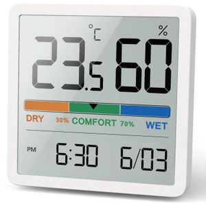 MESURE THERMIQUE Thermomètre Hygromètre D'Intérieur - Noklead - Grand écran LCD - Indicateur de zone de confort