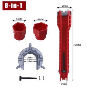 TUYAU - TUBE - FLEXIBLE  Tuyau-tube-flexible,Kit de Clés de Réparation de Tuyaux 8 en 1 pour Évier,Outils à Main pour Entretien et - 8 in 1[C376]