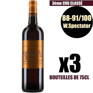 VIN ROUGE X3 Château D'Issan 2015 75 cl AOC Margaux 3ème Cru