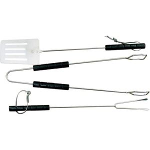 USTENSILE Master Grill MG101 Lot de 3 ustensiles pour barbecue avec spatule et fourchette, Noir148