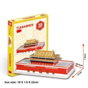PUZZLE Pékin Tian'anmen - Puzzle en papier 3D, Mots célèb