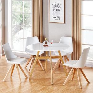 TABLE DE CUISINE  Table à manger ronde scandinave en bois 80cm - Umb