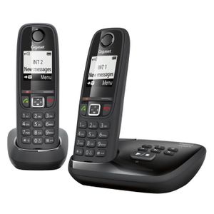 Téléphone fixe Gigaset AS405A Duo Téléphone sans Fil Répondeur No