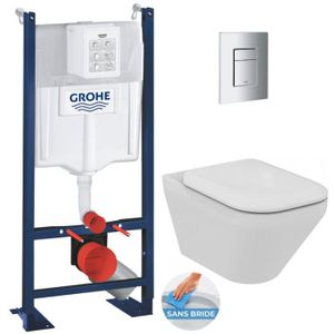 WC - TOILETTES Grohe Pack Bâti autoportant Rapid SL + WC sans bri