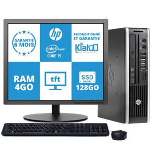 UNITÉ CENTRALE + ÉCRAN ordinateur de bureau HP elite 8200 core I5 USDT 4g