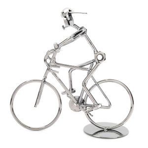 STATUE - STATUETTE HURRISE Modèle de vélo vintage Modèle de Cycliste, Mini Modèle de Cycliste Vintage Figurines de Vélo en Métal Sports linge statue