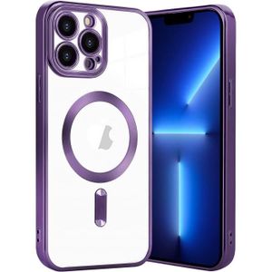 COQUE - BUMPER Coque MagSafe pour iPhone 15 plus avec Bords Chromés et full Caméra Protégée violet