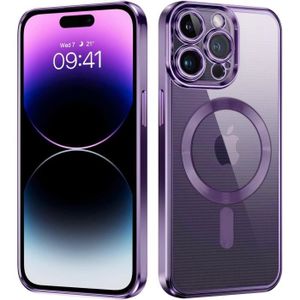 COQUE - BUMPER Coque MagSafe pour iPhone 15 plus avec Bords Chromés et Caméra Protégée violet