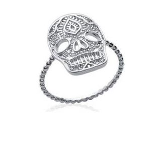 Bague Tête De Mort En Argent 925 - Anneau Symbole 3D Pour Homme, Neuf Avec étiquettes
