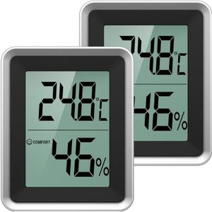Thermomètre Hygromètre avec Capteurs Extérieur SDLOGAL, Rétroéclairage et  Grand écran LCD, Commutateur ℃/℉, Température Humidité de Haute Précision