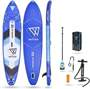 STAND UP PADDLE Stand Up Paddle WATTSUP Marlin 12' 2020 - Gonflable - Bleu/Blanc/Noir - Polyvalent et Confortable