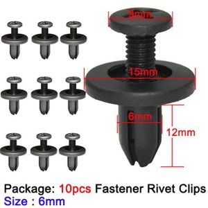 15 pièces 9mm trou Clips de retenue Rivets dentraînement en plastique garde-boue Clips de poussée daile de pare-chocs 52161-02020 pour Toyota 