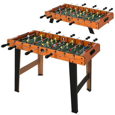 DREAMADE Table De Jeu 2-en-1 – Baby-foot + Hockey Sur Table – Bois Massif – Accessoires Inclus – Pour Maison, Bar, Camping – Dès 6 Ans