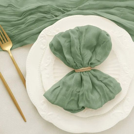 Rongrongago 100 Pièces Serviettes Papier Vert Sauge 33x33 Cm - Élégantes Pour Mariage