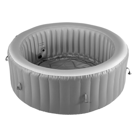 Spa Gonflable VEVOR Rond 4-6 Personnes - 208x66 Cm, 130 Jets, Chauffage 40°C, éclairage LED, Filtration Intégrée, Pour Extérieur