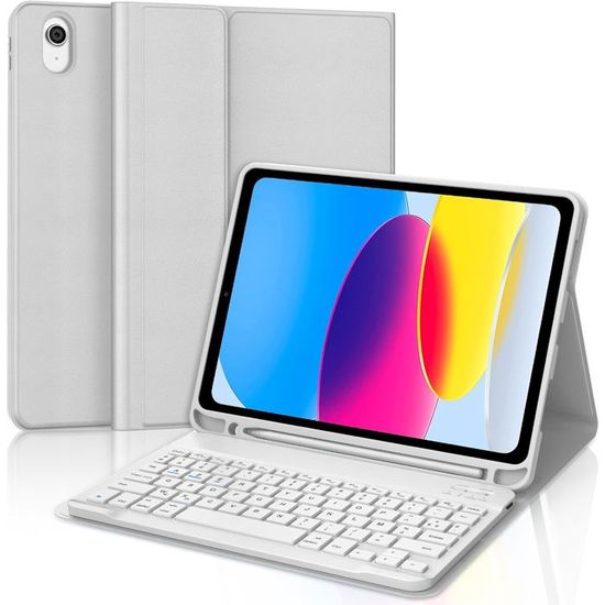 Coque Clavier AZERTY Français Pour IPad 11ᵉ Gén 2025 / 10ᵉ Gén 10.9" – Bluetooth Magnétique Détachable, Porte-Pencil, Noir
