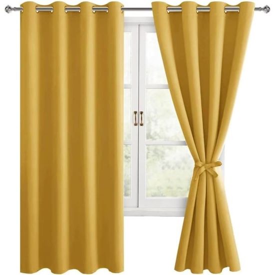 Paire De Rideaux Voile Brise Bise 60 X 160 Cm Terracotta