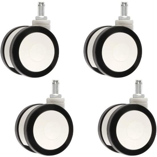 Roulette Pivotante 3 Pouces Fonte + Caoutchouc Avec Doubles Roulements – Charge Lourde – Pour Chariot, Diable, Meuble – Hauteur 97 Mm