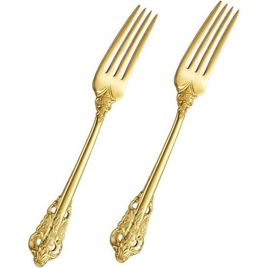 6 Pièces) Fourchette À Fruits Ménage En Acier Inoxydable Léger