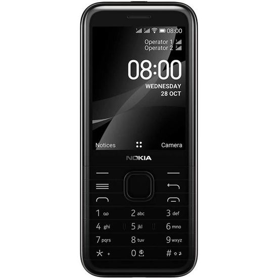 Nokia 8000 Noir Téléphone Mobile Débloqué 4G - (Ecran : 2,8 Pouces – 512 Mo RAM – 4 Go ROM - Double Nano SIM) [Version Française]482
