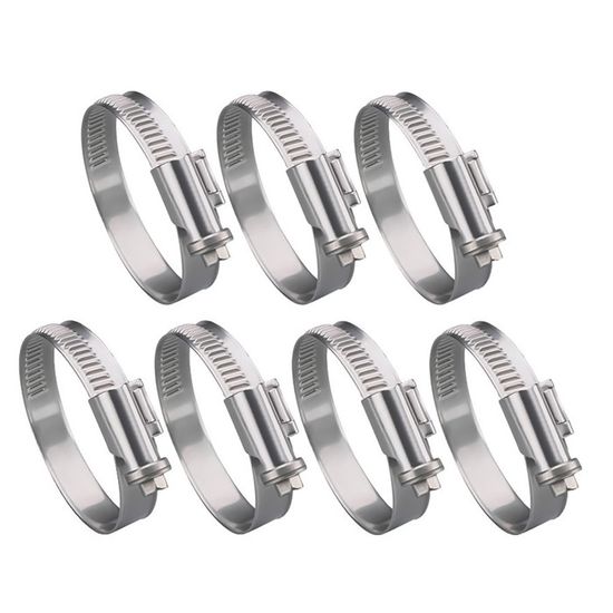 Colliers De Serrage Colliers De Serrage Réglables (Paquet De 5) Tubes D'entraînement Flexibles à Vis Sans Fin Plaqués Zinc Colliers Pour Conduites De Carburant Normes Certifiées Robustes (50mm - 70mm