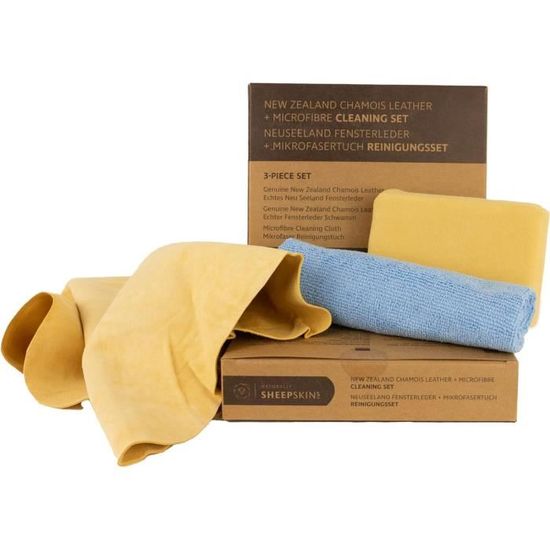 Lot De 2 Chiffons En Cuir De Cerf Naturel 50x30 Cm – Ultra Absorbant Et Sans Traces Pour Nettoyage Voiture, Cuir Et Vitres