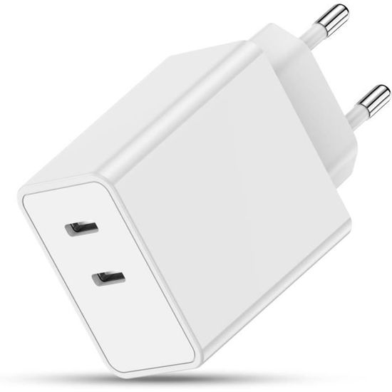 Chargeur USB-C 4 Ports – Bloc Prise Avec 3 USB + PD, Charge Rapide QC3.0, Pour Smartphone Et Tablette