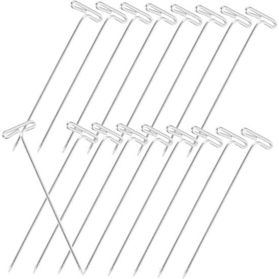 1000 Pièces Épingles à Perruque En T 26mm Argent - Épingles Métal Pour Fabrication Perruques, Bijoux, Couture Et Bricolage