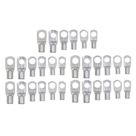 Câble De Batterie 10 Mm² Cuivre - Longueur 200 Cm - Avec Cosses à œillets M6 - Pour Voiture, Bateau, Solaire - Haute Qualité
