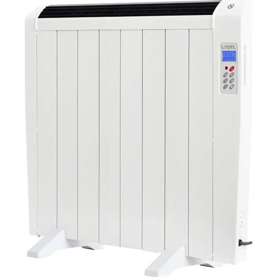 Radiateur Electrique Programmable LODEL RA8 - 1200 W - Chauffage Rapide - Mobile / Mural - Télécommande - Blanc