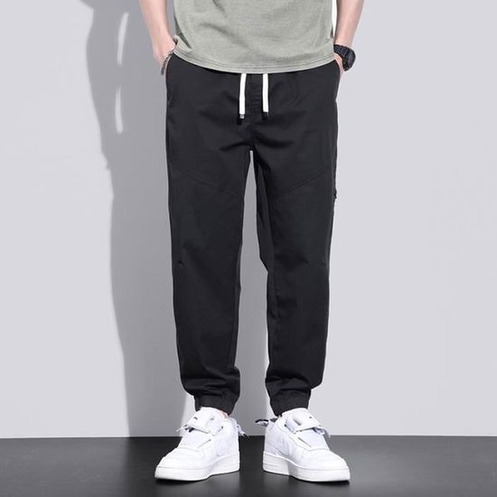 Pantalon Cargo Jogging Homme - Taille élastique Avec Cordon - Léger Et Respirant - Coton/élasthanne - Pour Le Travail Ou Le Loisir